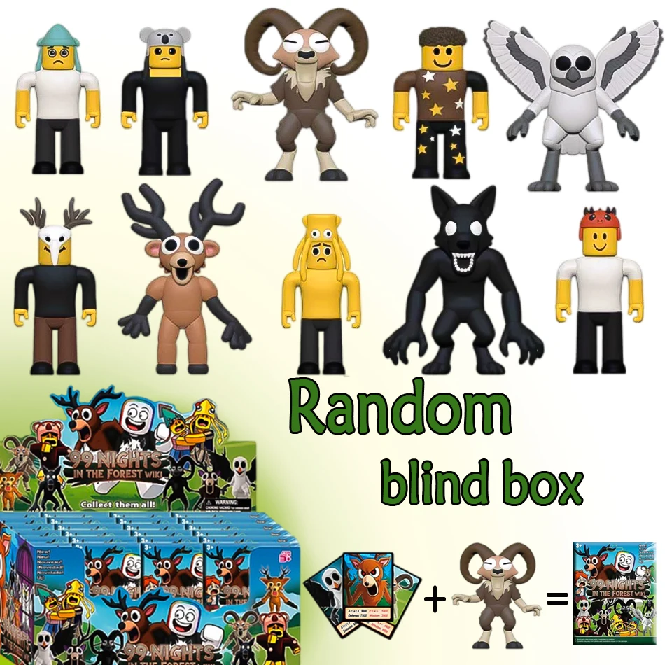 

24pcs Nights in The Forest blind box Figures Figurine Owl Goat Wolf Deer 99 Nights in The Forest Figurine Plastic Toy Gift