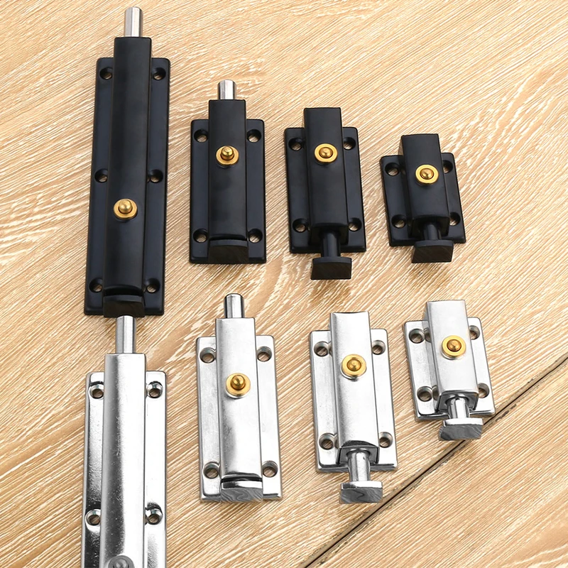 1PCS Stainless Steel Spring Door Bolt Automatic/Manual Door Latch Door Buckle Door Lock Latch Door Lock Barrel Catch Lock