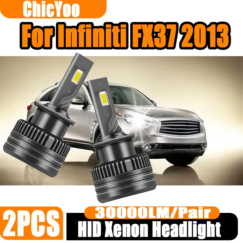 

2PCS Super Bright 6000K White 30000LM D2S HID Xenon Headlight Bulbs 120W LED Car Lights Auto Lamps 12V For Infiniti FX37 2013
