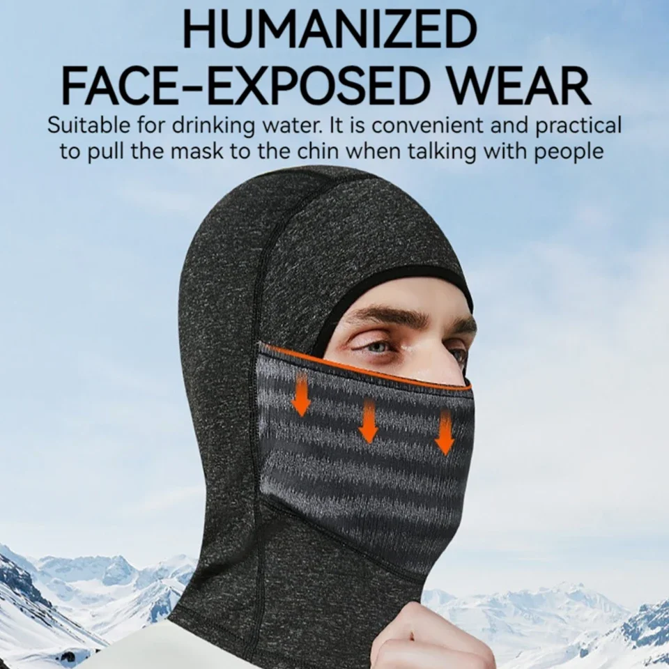 GOBYGO Warmth Cold Resistant Face Mask Cycling Balaclava Skiing Riding Running Helmet Liner Bike Motorcycle Windproof Headwear