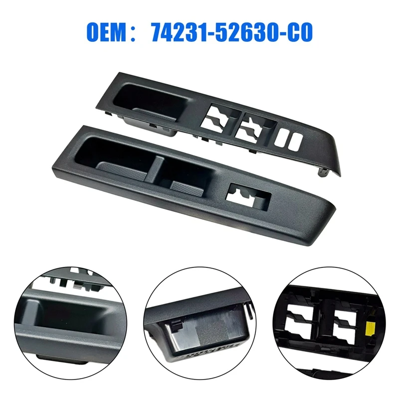 For Toyota Vitz 2010-2014 (RHD)Car Front Armrest Upper Panel RH & LH Set 74231-52630-C0 74232-52570-C0 Accessories