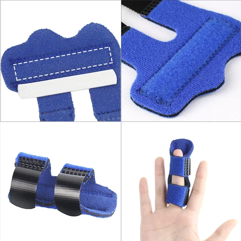 1/2Pcs Pain Relief Aluminium Finger Splint Fracture Protection Brace Corrector Support With Fixed Tape Bandage Finger Supports