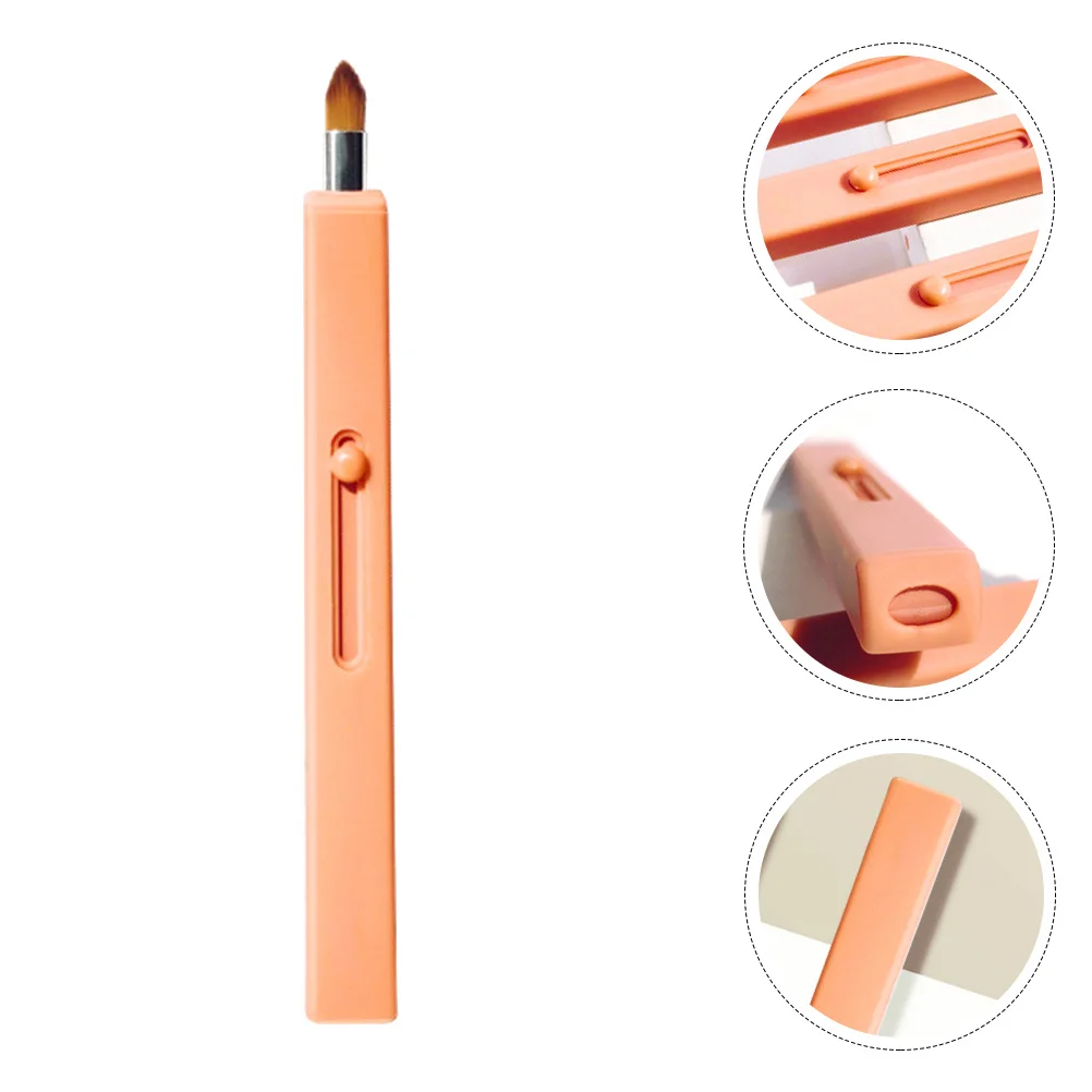 

1Pcs Retractable Lip Brush Portable Compact Makeup Tool for Lipstick and Concealer Application Smooth Skin-Friendly Design