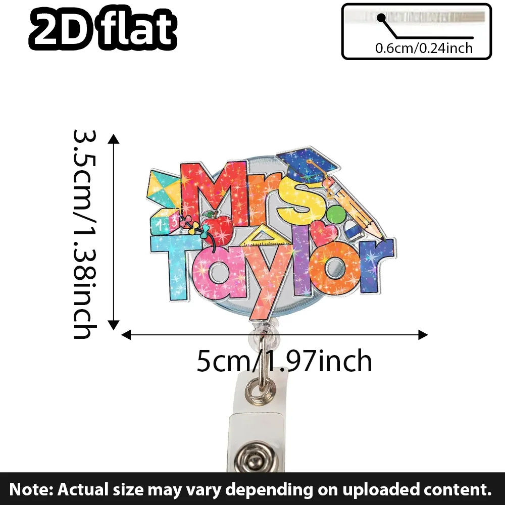 2026 Personalized Teacher Badge Hanger | Teacher's Day Gift | Back-to-School Gift | Student Appreciation Gift
