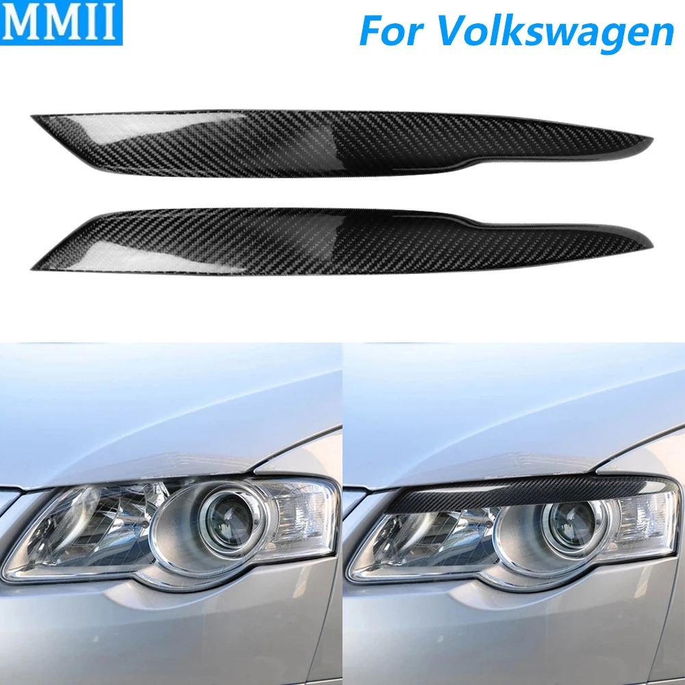 

Для Volkswagen Passat B6 3C 2005-2010 настоящая сухая передняя фара из углеродного волокна, крышка для век, отделка панели, автомобильные аксессуары