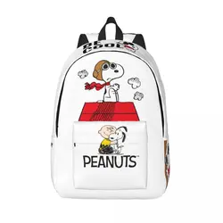 Peanuts Snoopy Dog & Woodstock Backpack Middle High College School Student Enjoy Life Bookbag Men Women Daypack