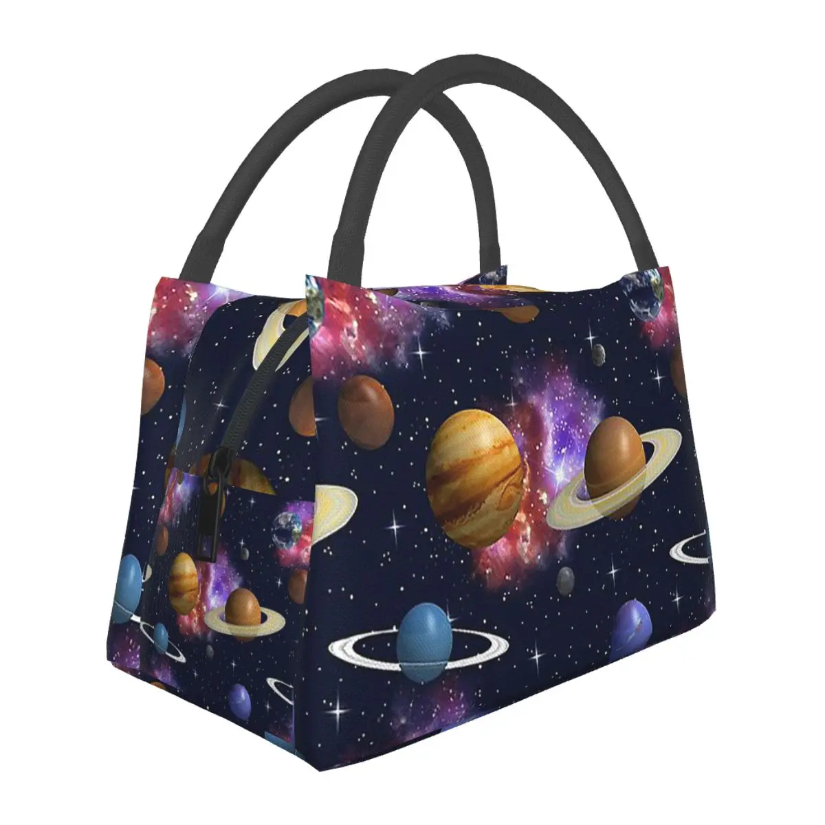 Solar System Space Planets Universe Lunch Bags Bento Box Portable Lunch Tote Picnic Bags Thermal Bag for Woman Girl Travel