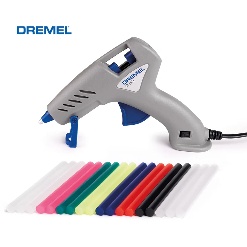 

Dremel 930 Hot Melt Glue Gun 20W Electrothermal Temperature Hot Melt Adhesive Tool Quick Dispensing Home DIY with 7Mm Glue Stick