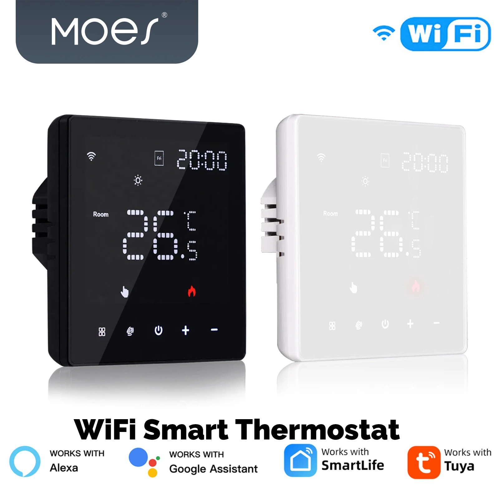 

MOES Tuya Wi-Fi умный термостат программируемый контроллер температуры Zigbee водонагреватель электрическое отопление для Alexa Google Home