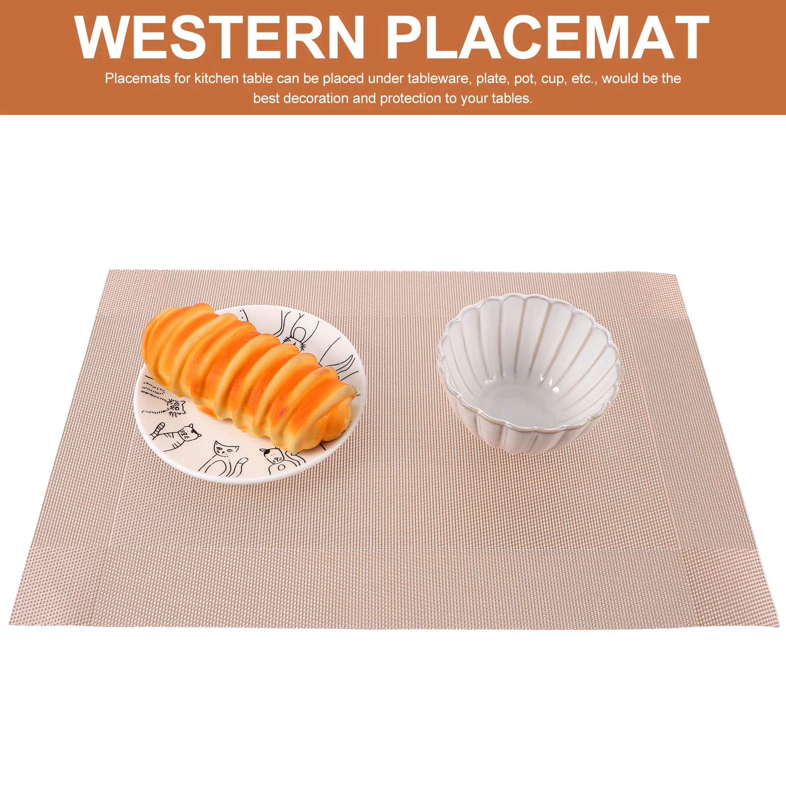 

6Pcs Dining Table Decor Placemats Elegant European Style Place Mats for Heat Damage Protection Coffee Bar Accessories Fall