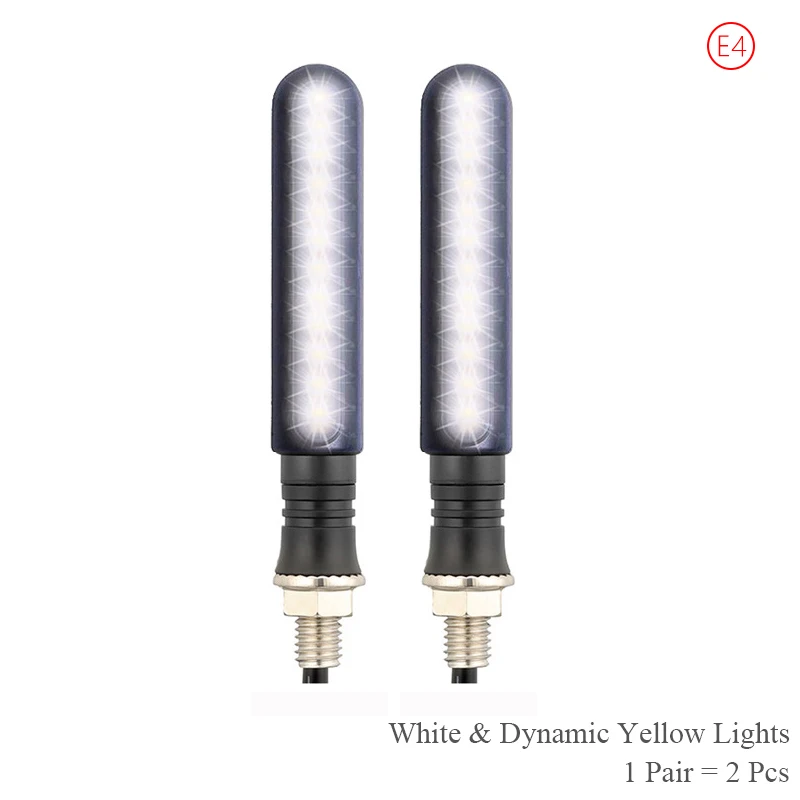 Universele LED Motor Richtingaanwijzers Achterlichten Lamp M10 12V Waterdichte Amber Flasher Indicator Blinker Moto Accessoires