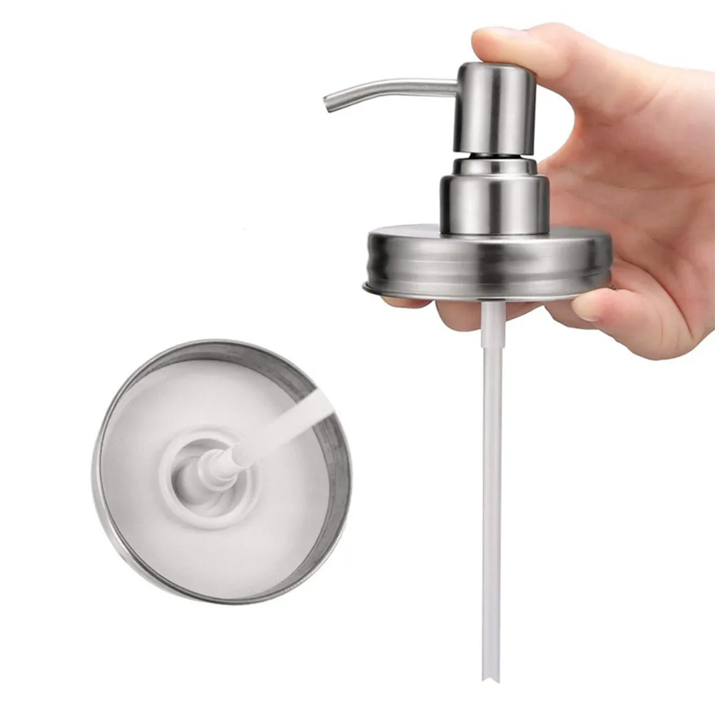 

2Pcs Stainless Steel Lotion Pump Dispenser Lids for Farmhouse Kitchen Bathroom Laundry Room Easy Use Long Lasting Performance