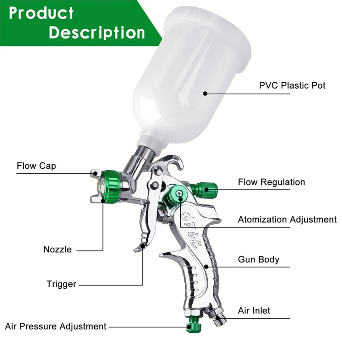 618 Mega Sale HVLP Mini 2008 Spray Gun with 0.8/1.0mm Caliber, Pressure Gauge Air Filter - Ideal for Wall/Car Spraying