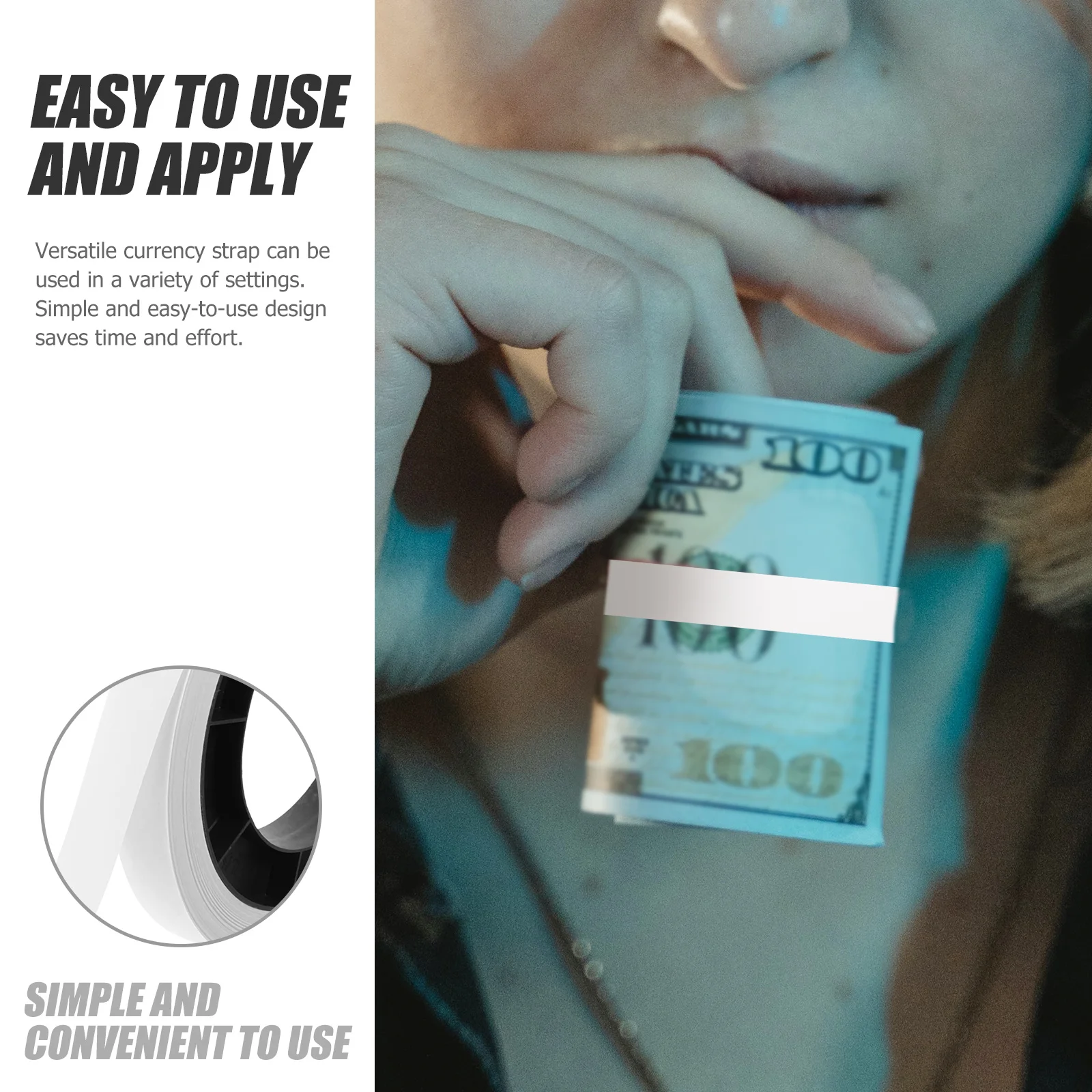 Money Band Cash Wrapper Securely Bundle Banknotes Easy Access Retail Shops Supermarkets Restaurants Offices Banks