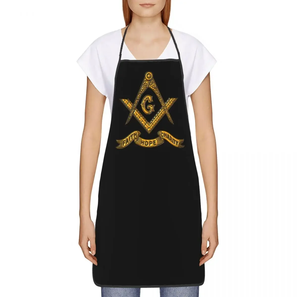 Faith Freemasonry Masonic Apron Men Women Freemason Adult Unisex Kitchen Chef Bib Tablier Cuisine Cooking Baking Painting