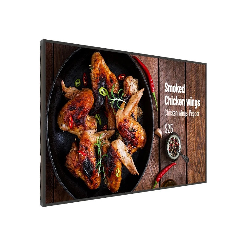 

11,5 мм ультратонкая рамка, 55-дюймовый дисплей с яркостью 700 нит, Android-система, цифровая вывеска с анимацией для розничных магазинов, образования, лифтов