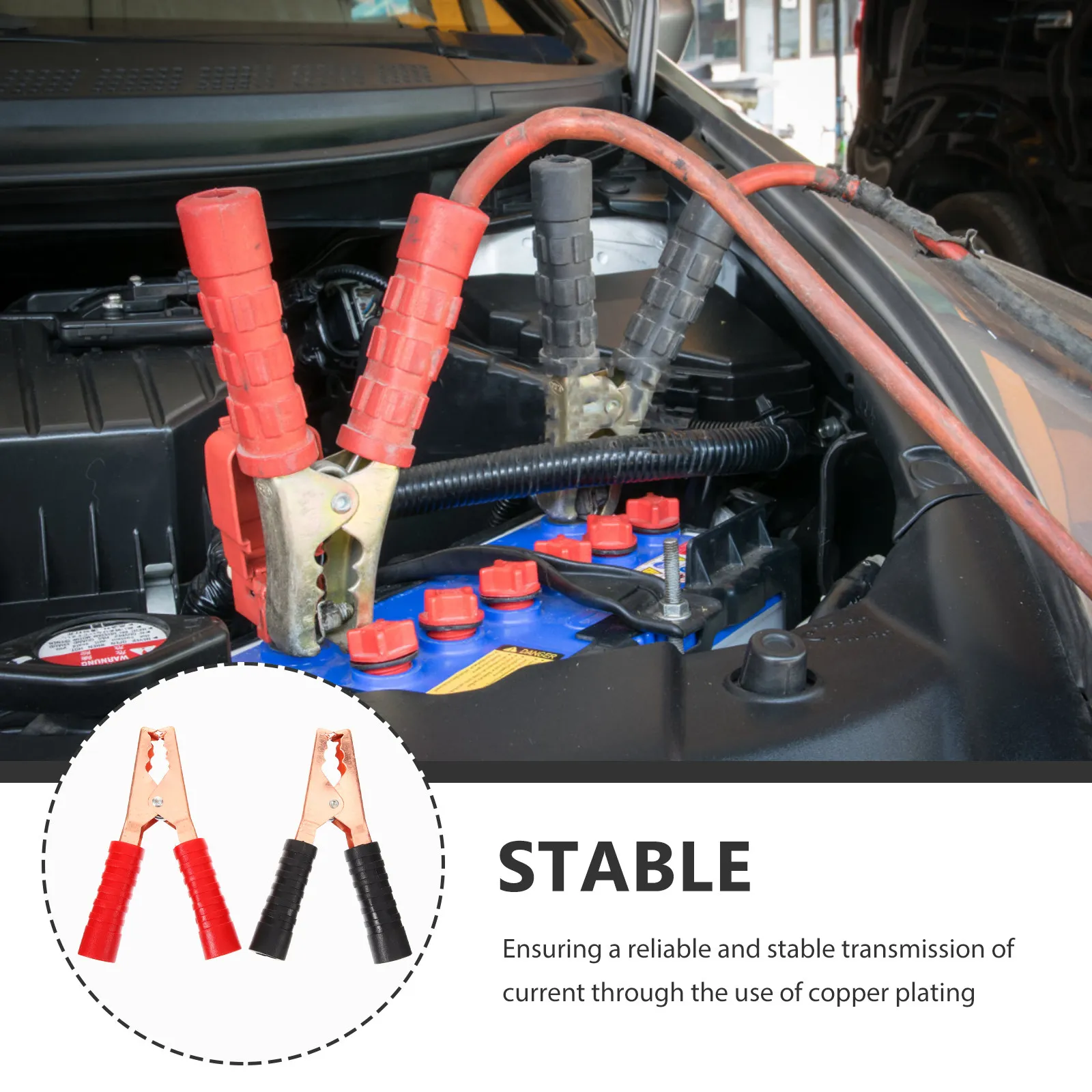 

Комплект из 2-х клеммных зажимов для пусковых кабелей 140 мм, сверхмощные зажимы типа «крокодил» для пусковых кабелей, надежные зажимы для автомобиля, лодки, надежная подача тока