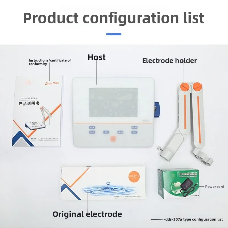 DDS-307A Conductivity Meter, Portable TDS Tester for Water Purity, Lab & Home Use, Digital LCD Display