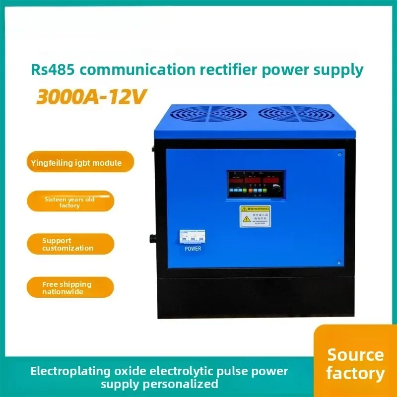Hard Oxidation Anode Power Supply 3000/12V Electrolytic Plating Hard Chromium Air Cooled High Frequency Rectifier