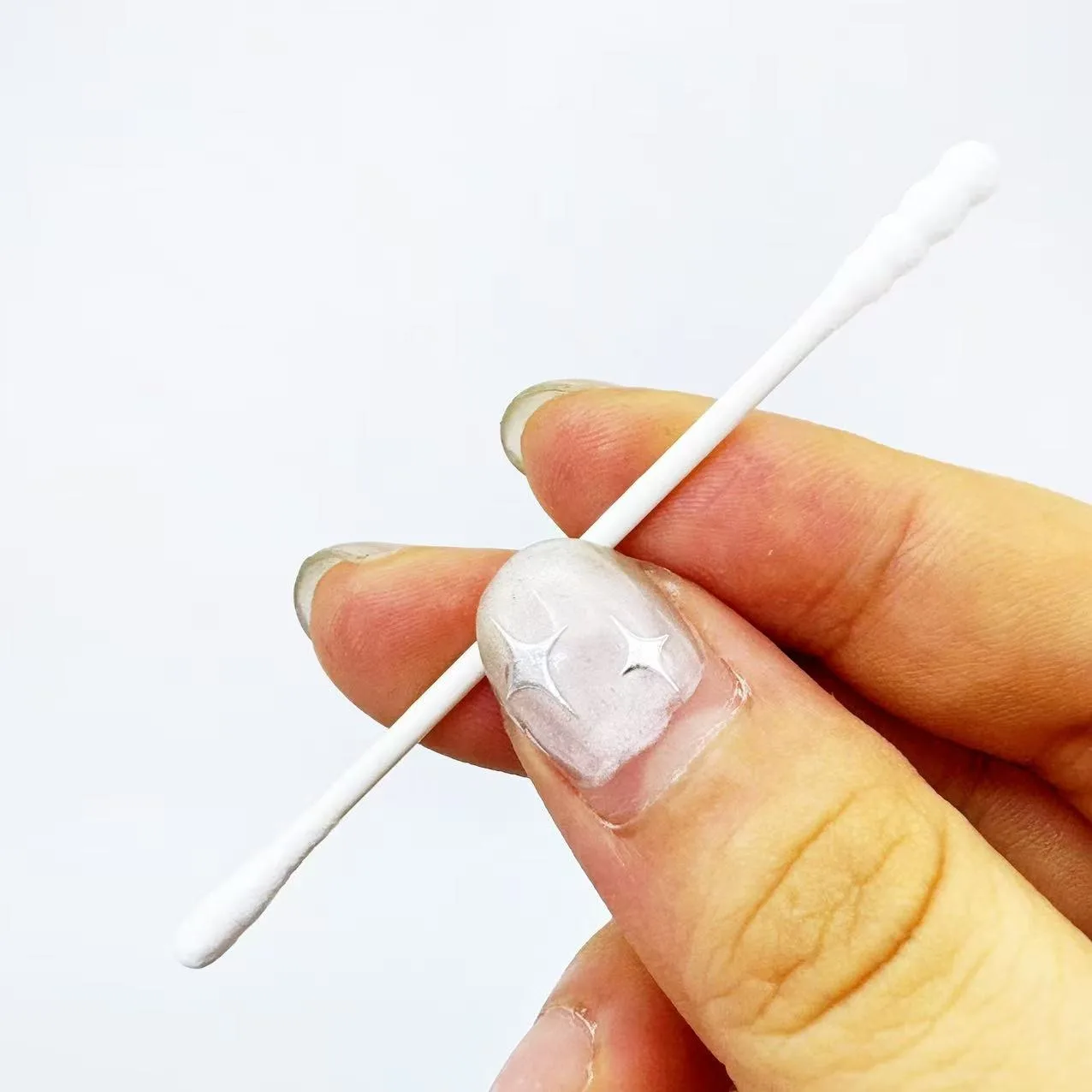 200 قطعة/400 قطعة مسحات قطنية مزدوجة الأطراف تحت عنوان المختبر عناصر تجريبية إبداعية أعواد قطنية مستديرة حلزونية بيضاء #5