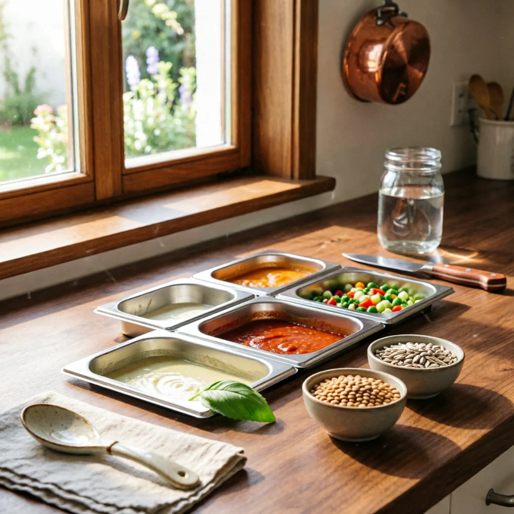 estante-para-condimentos-de-acero-inoxidable-comercial-organizador-de-condimentos-para-servicio-de-alimentos-con-tapas-abatibles-para-mostrador