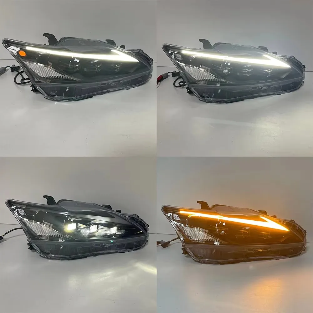 Pair Car Headlights for Lexus CT200 CT200H 2010-2017 Modification 3-Lens Daytime Running Lights and Turn Signals