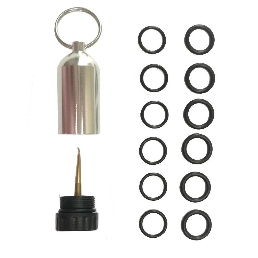 Mini Tank O-Ring Kit with Pick Scuba Diving Mini Tank Key Ring with 12 O Rings