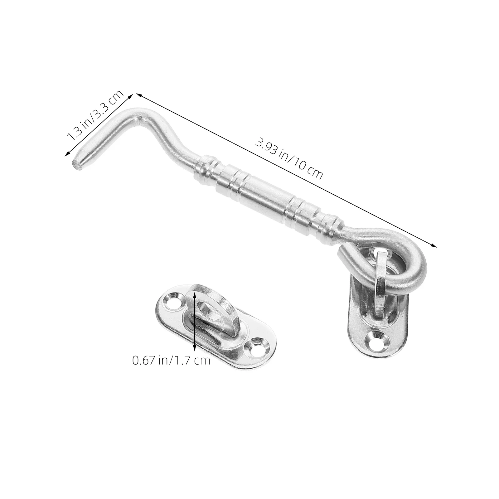 Stainless Steel Hook and Eye Latch Durable Door Lock Hasp Latch Security Privacy Window Barn Door Lock Stainless Hook