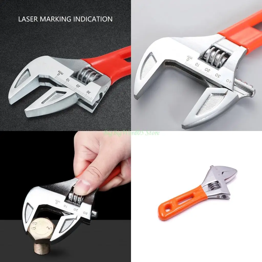 

24TE Strong Adjustable Spanner Device 30mm Jaw Capacity Slip Resistant Grip For Bathroom Household Repairs Kitchen Pipe Fixes