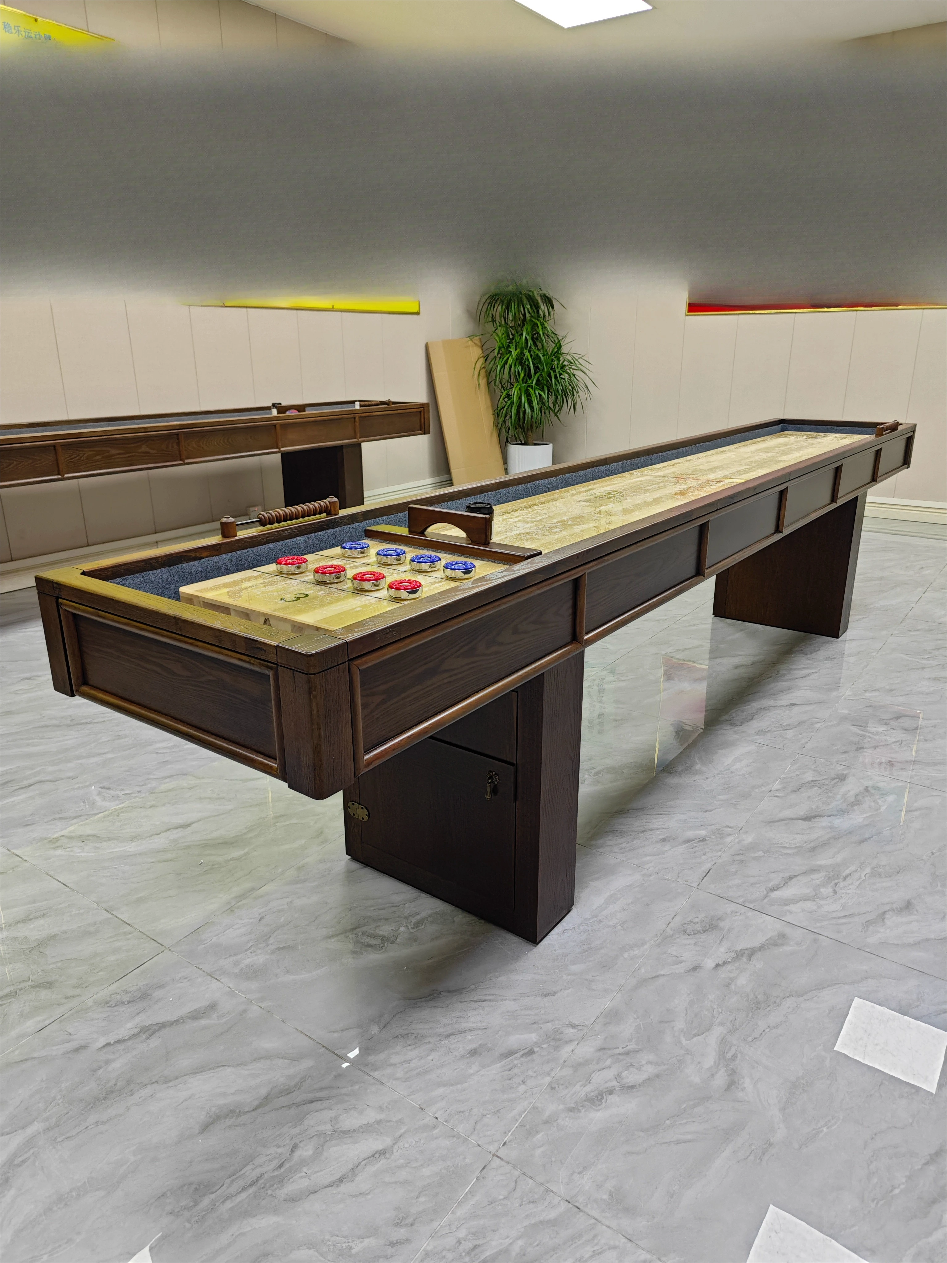 Solid wood sandpot table Standard craftsmanship sand arc table Household new fitness equipment shuffleboard table