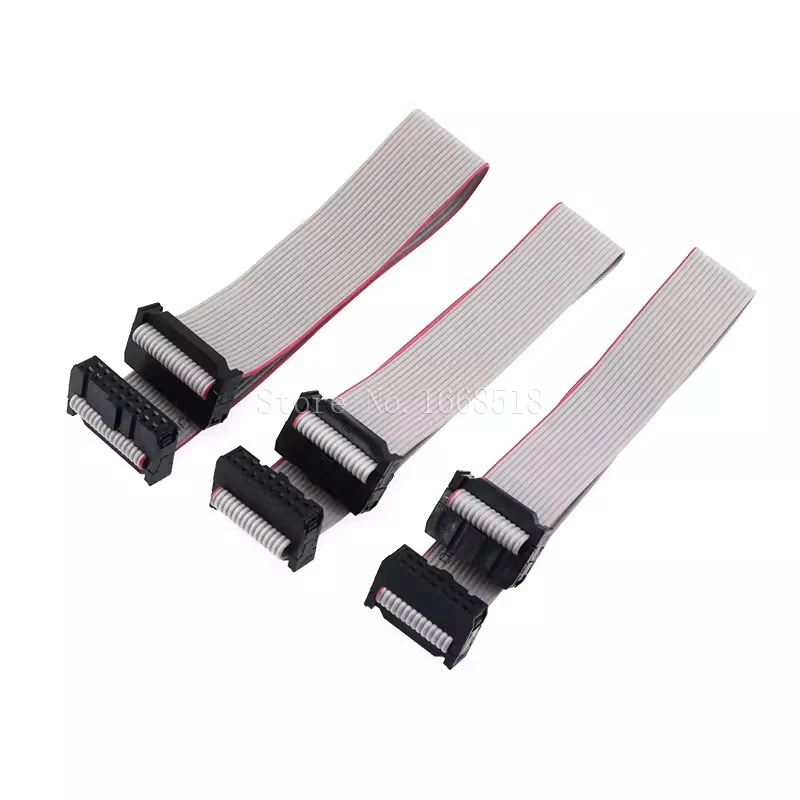 1Pcs 2.54mm Pitch JTAG ISP Gray Flat Ribbon Data Cable FC-6/8/10/12/14/16/18/20/24/26/30/34/40/50 Pin FOR DC3 F/F IDC Box Header