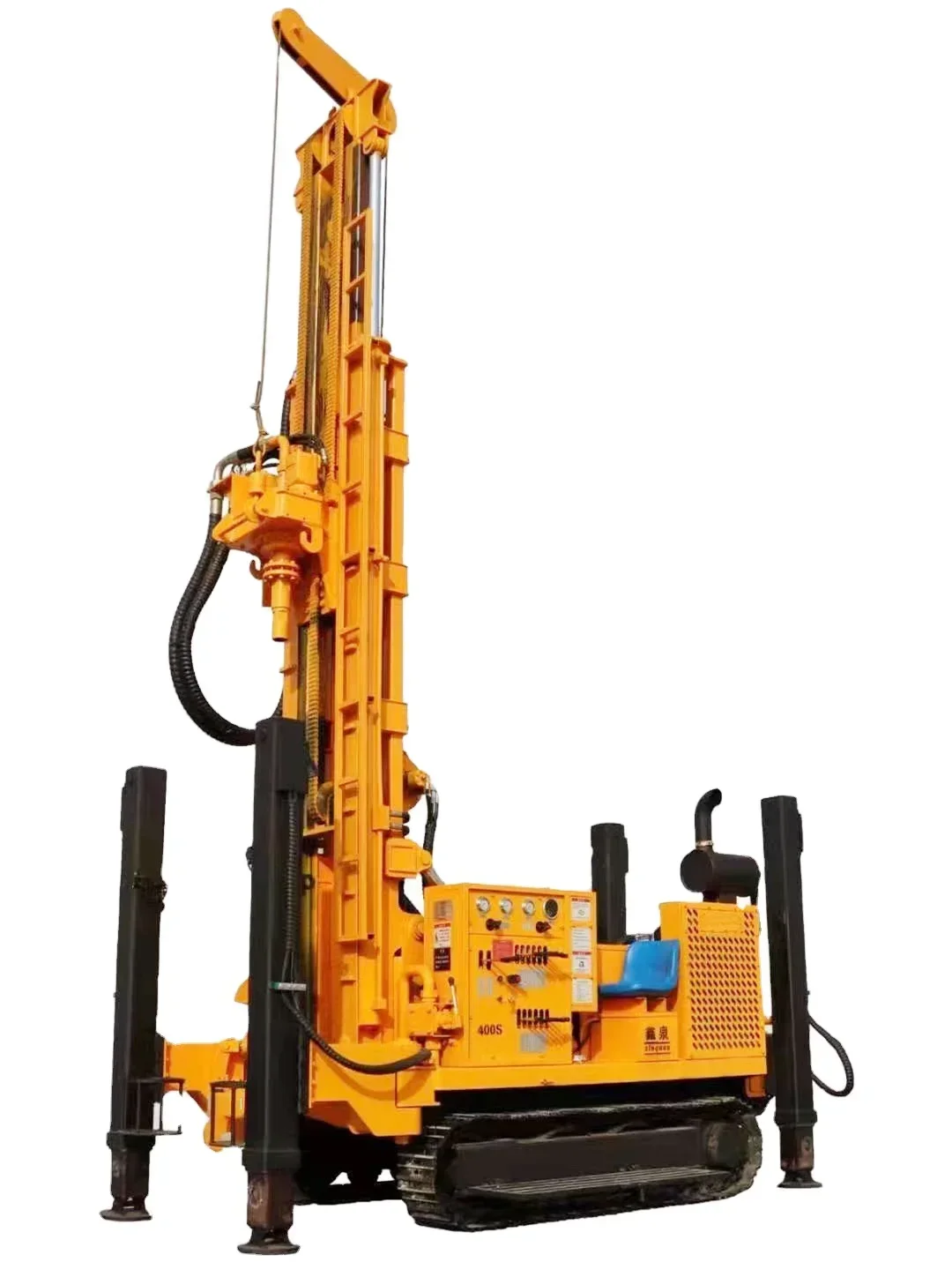 Crawler Type 200m Deep Hydraulic DTH Water Well Drilling Rig For Borehole Drill