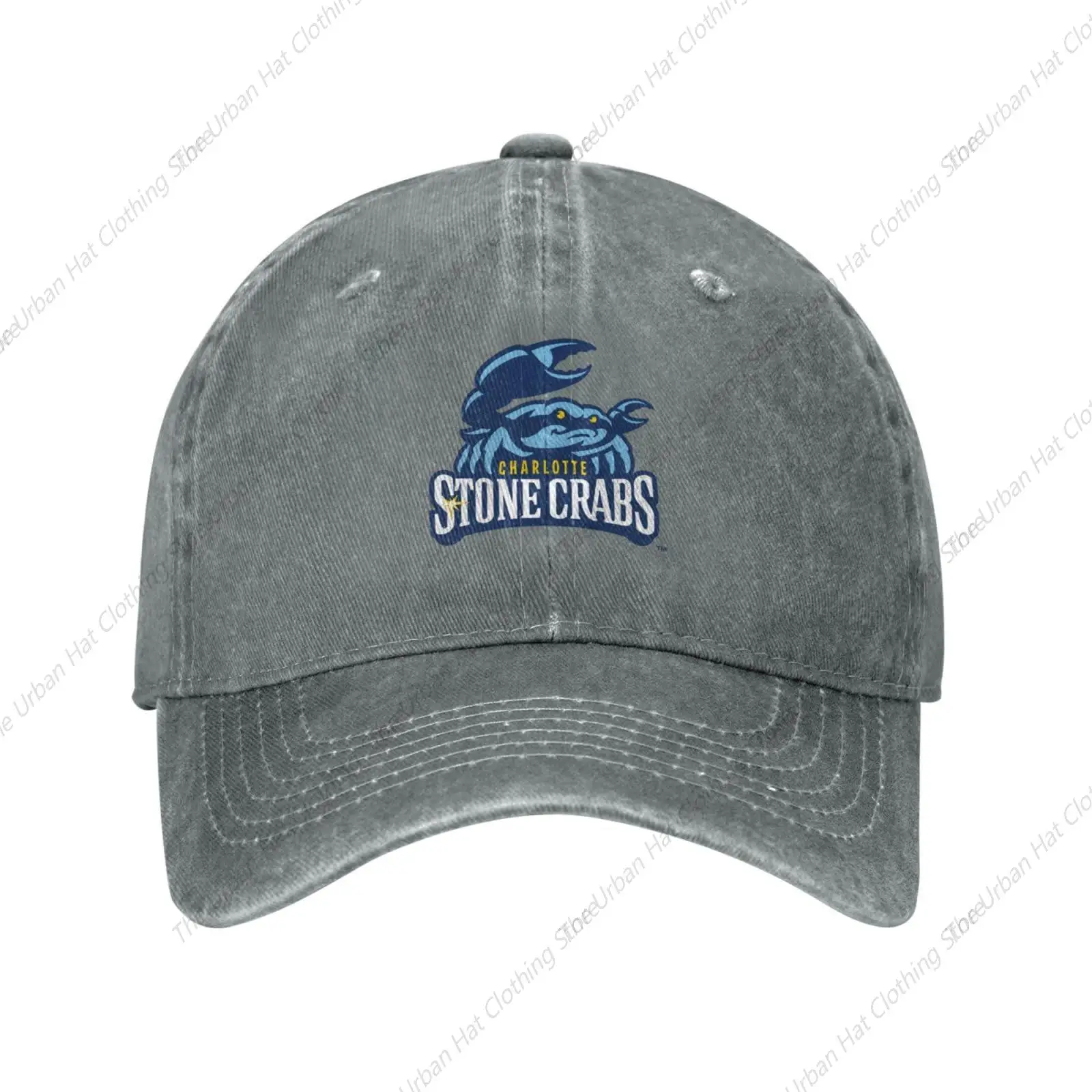 Charlotte Stone Crabs Adult Adjustable Classic Washed Trucker Hat Unisex Casquette Baseball Cap for Men Woman