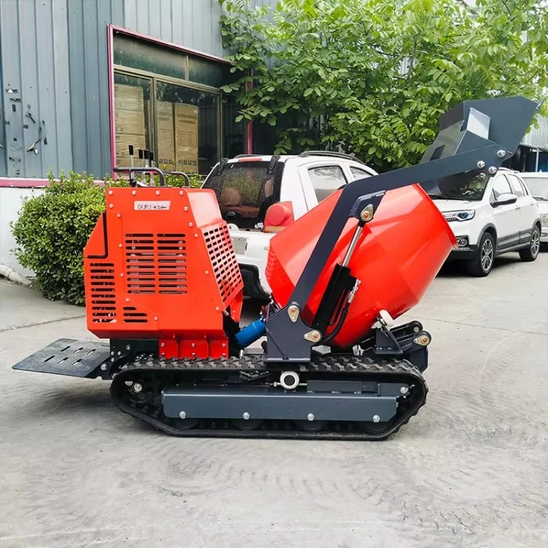 

YG Customized CE Certified New Design Mini Concrete Mixer Dumper 300L Crawler Petrol Diesel Engine Self-loading Hydrostatic Pump
