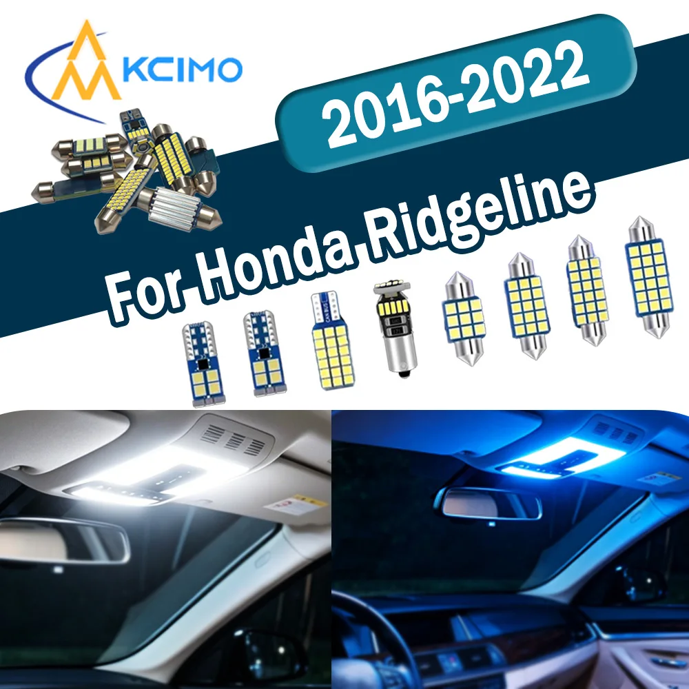 

Enhanced Brightness CANBUS No Error LED Interior Light Kit For Honda Ridgeline 2016-2022 Reading Door Map Lights Bulbs Set