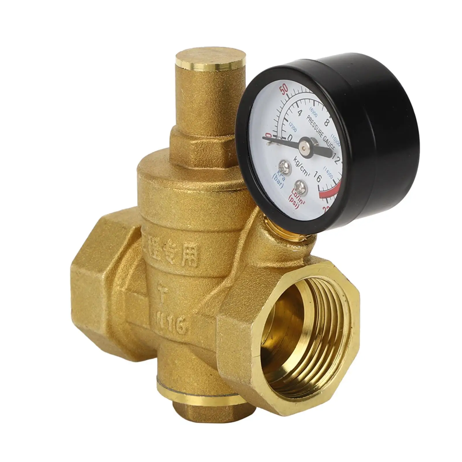 Adjustable Brass Water Pressure Reducer DN25 Regulator Valve with Gauge Meter - Relief Valve for Optimal Control