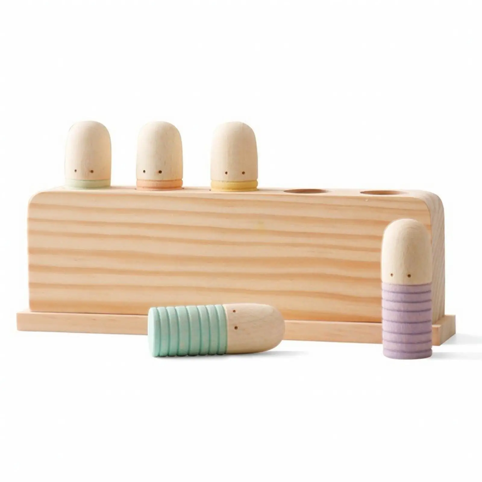Educational Wooden Finger Training Toy for Children Interactive Press Place Game for Hand Eye Coordination