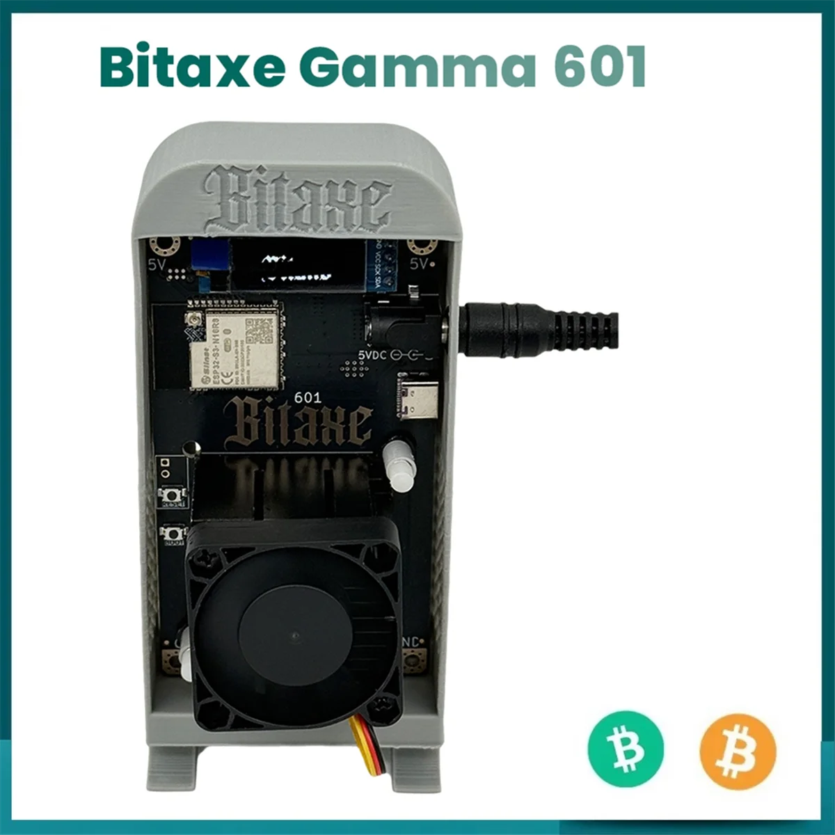 AB20-Bitaxe Gamma 601 1.2TH/S 18-22W BTC Solo Lottery Miner Bitcoin Crypto Miner BM1370 Asic From Antminer S21 Pro US Plug