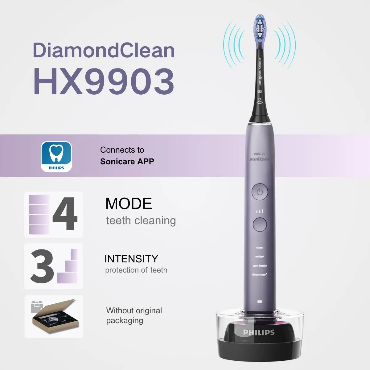 فرشاة أسنان فيليبس سونيكير الكهربائية HX9903 HX992، بدون عبوة أصلية