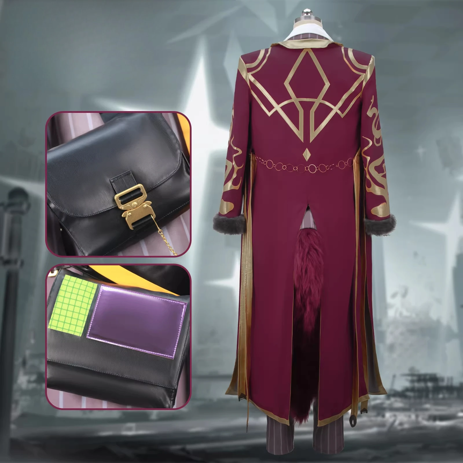 

Bellone Game Arknights Cosplay Costume Men's Woman handsome suit coat vest headwear tail gloves Halloween party new uniform