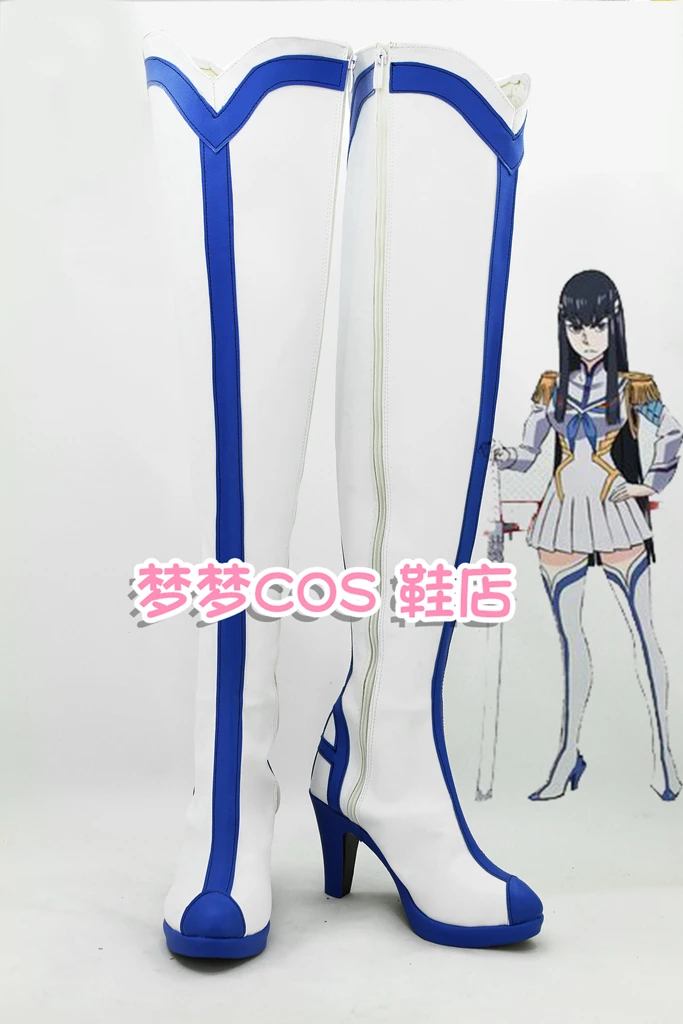 

Обувь для косплея аниме Kill La Kill Kiryuin Satsuki, сапоги Satsuki Kiryuin, сапоги на высоком каблуке на заказ, аксессуары для вечеринки на Хэллоуин