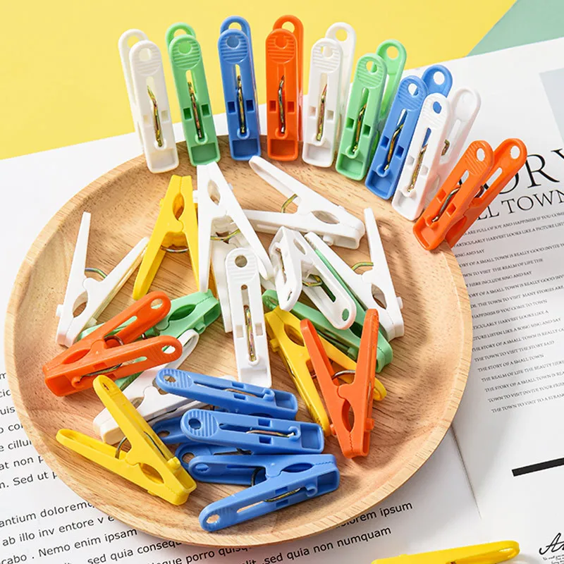 10/5Pcs Plastic Clothespins Colorful Clothes Pegs Laundry Hanging Pin Clips Household Clothespins Socks Underwear Rack Holder