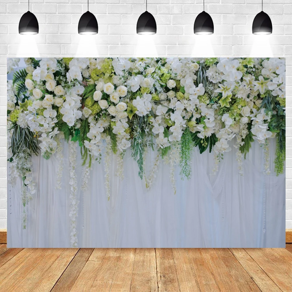 Свадебные сцены фотография Фон свадебный душ мистер и миссис цветок стена цветение цветочный фон фотостудия фото реквизит баннер