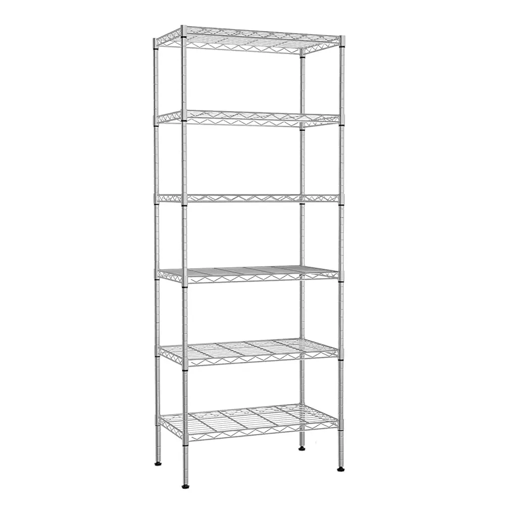 

Metal Shelving Unit Detachable Storage Ra With 8 Leveling Feet Adjustable Storage Shelves Wire Shelves For Storage Kitchen