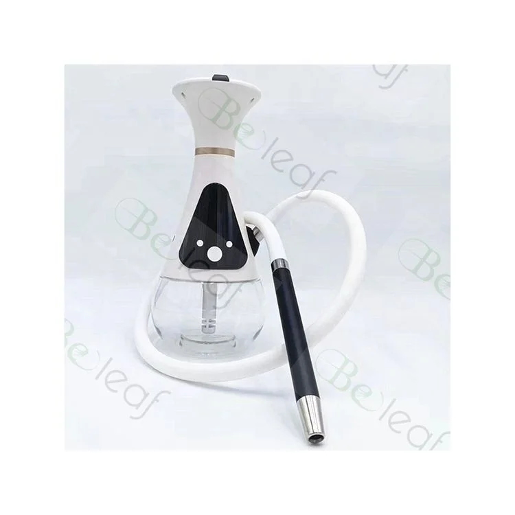 Portable Electric Hookah Wholesale Affordable with Bag White Rechargeable LED Bar Hookah