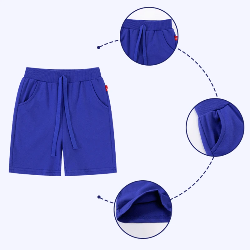 1pcs 100% Cotton Kid Shorts Boy Girl Solid Color Short Baby Solid Color Casual Pant Summer Children Sport Short Pants Grey Black view 3
