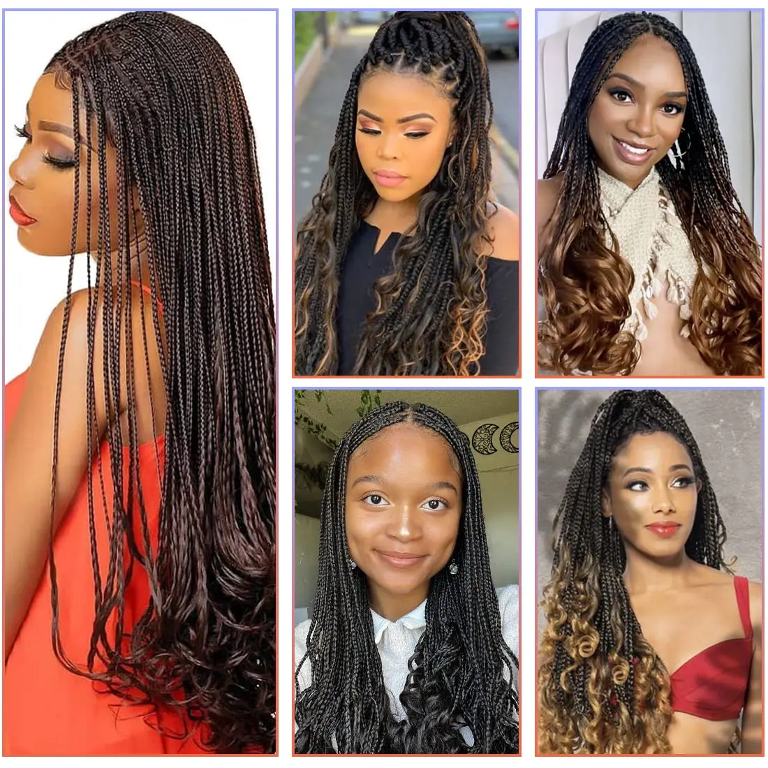 24Inch 5 In One Fine PackPre Stretched French Curly Synthetic Braiding Hair Crochet Braids  Easy Braiding Crochet Hair