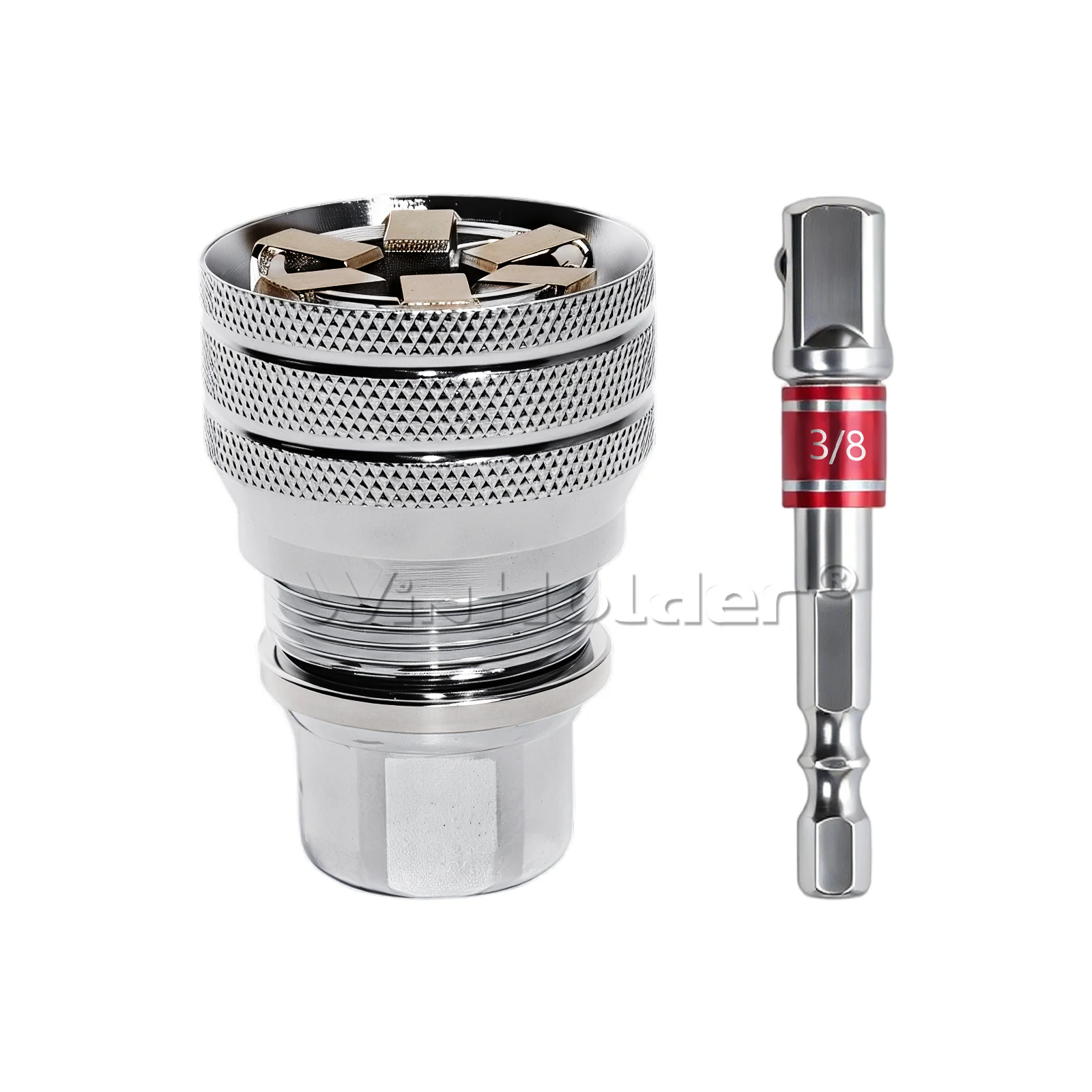 2PCS Adjustable Socket Wrench Set 3/8