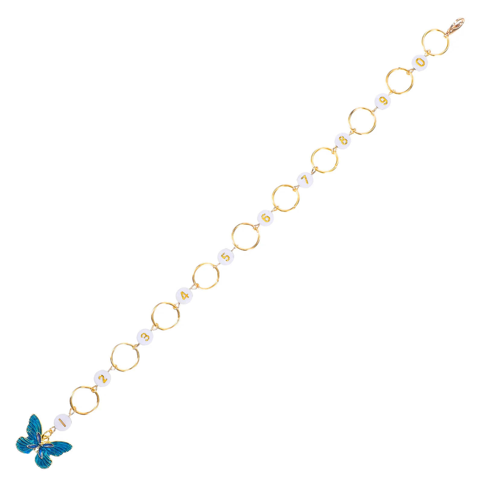 الحياكة صف مكافحة سلسلة عقد بحلية متدلية على شكل فراشة سبيكة غرزة ماركر لمشاريع الخياطة الكروشيه المينا أداة سحرية التبعي