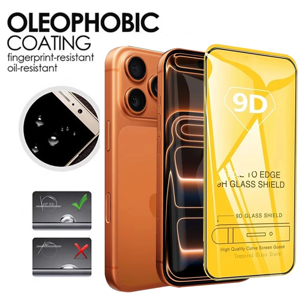 1/2/3/4/5 PCS 9D Tempered Glass For iPhone 17 16 17Air 15 11 12 13 14 Pro Max plus 16E Screen Protector For iPhone 13 XR Max